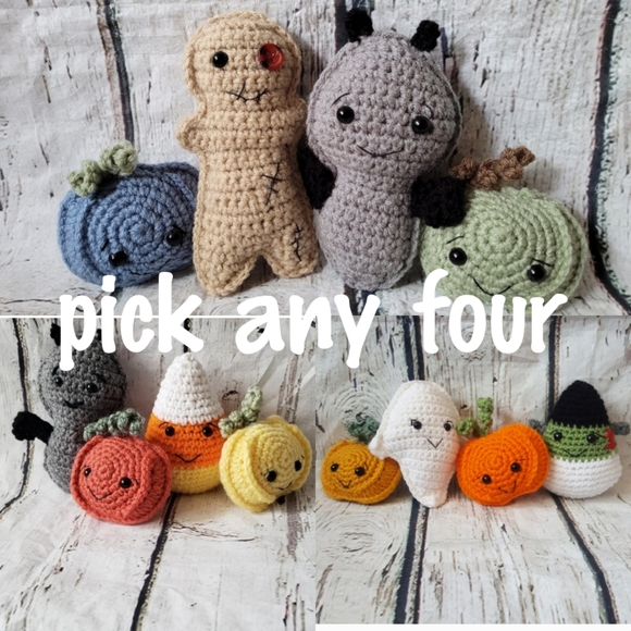Hand Crafted Other - Your choice of 4 crochet Halloween decor